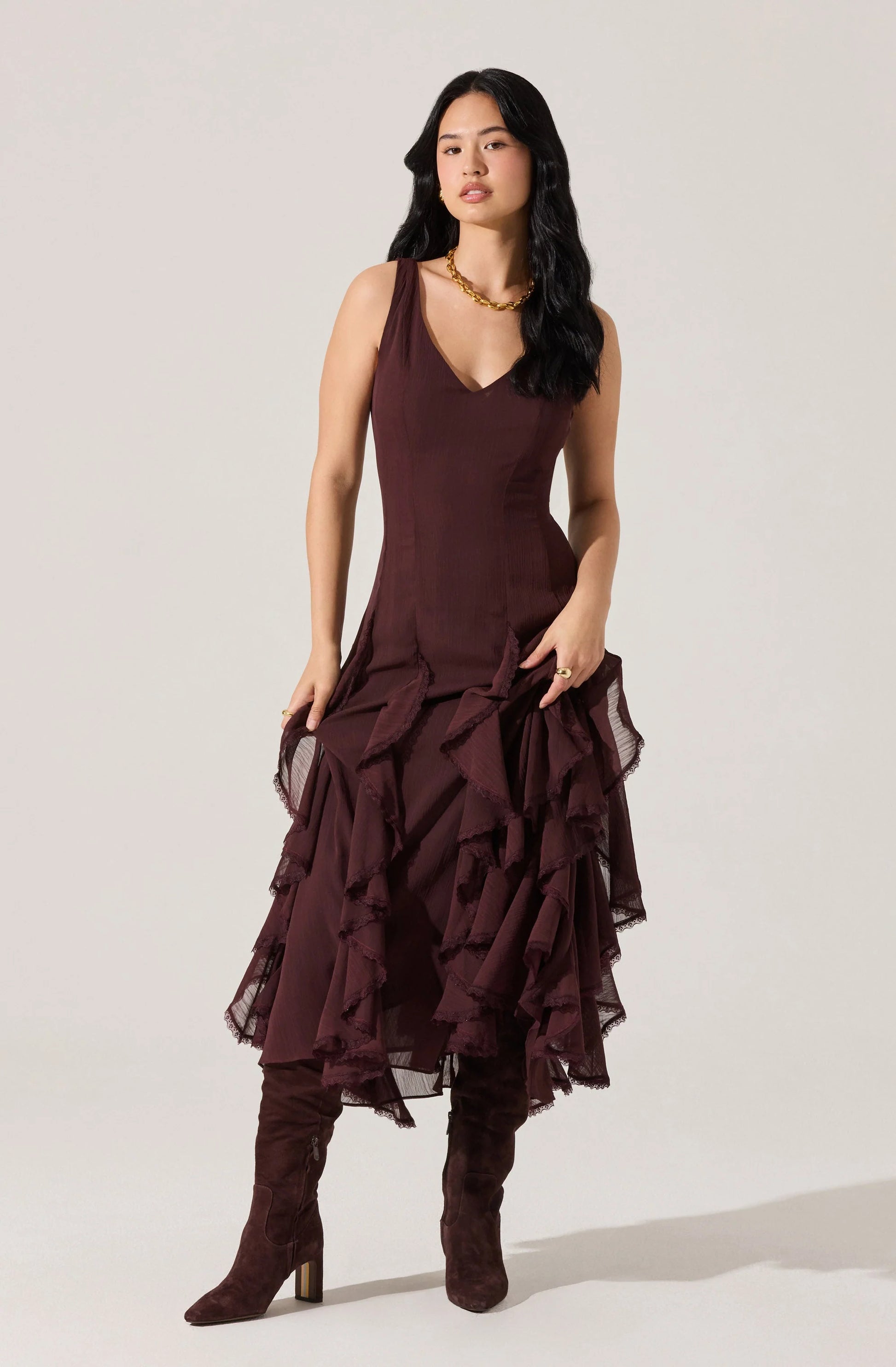 Philomene Ruffle Maxi Dress
