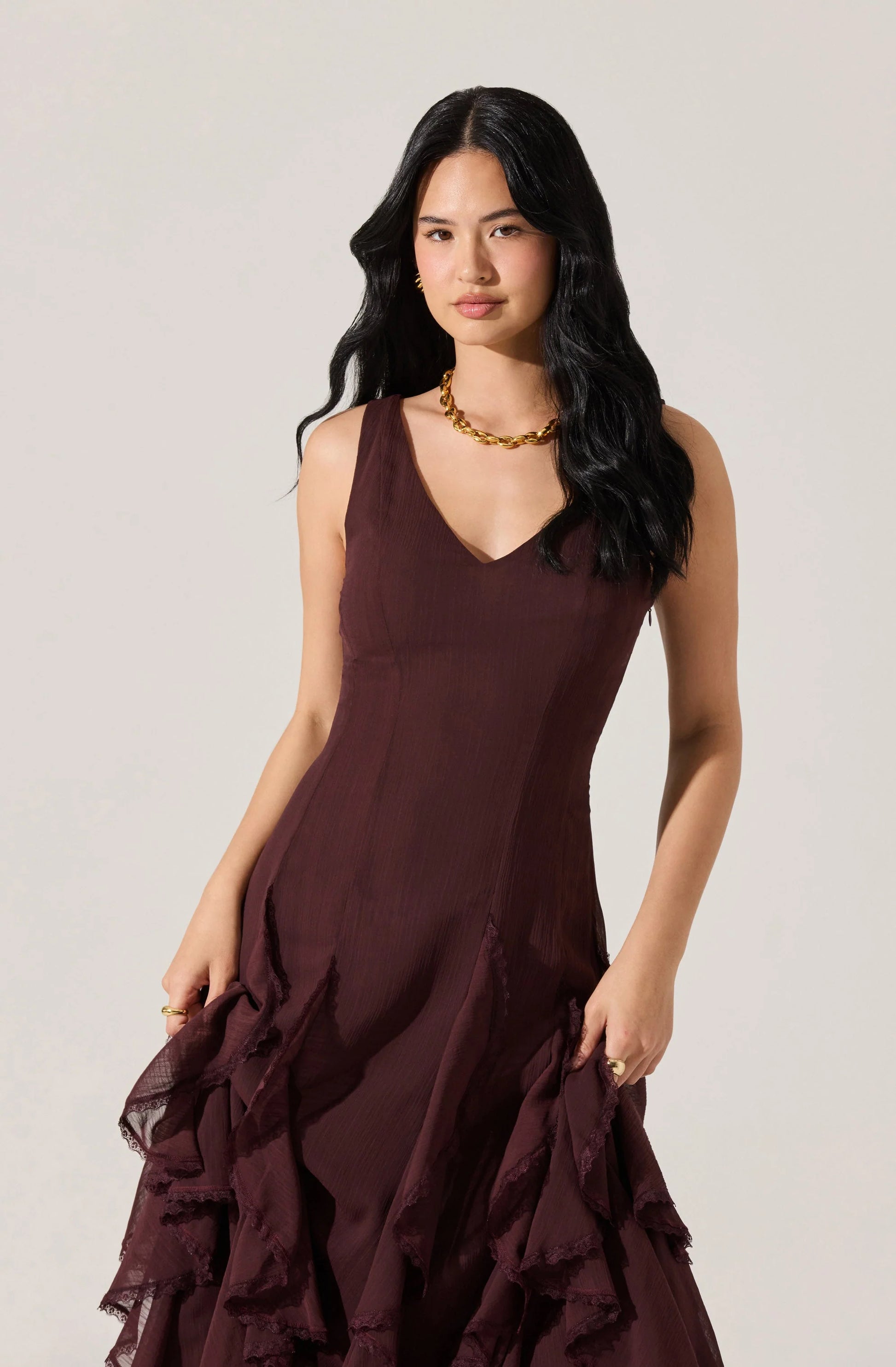 Philomene Ruffle Maxi Dress