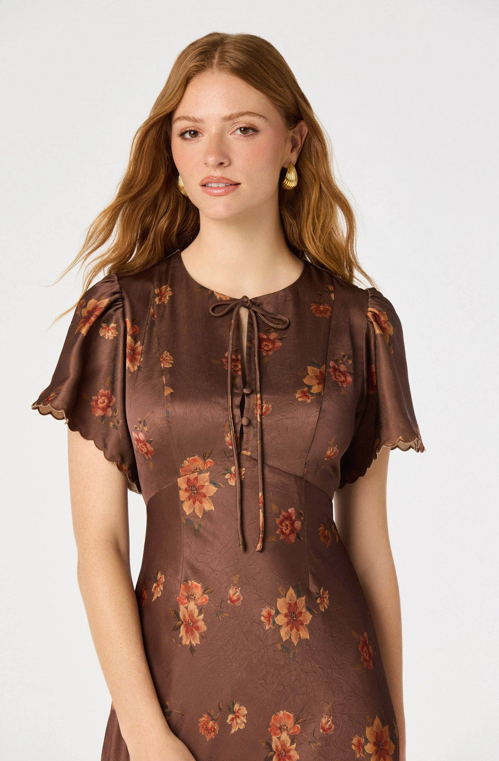 Riley Floral Satin Maxi Dress