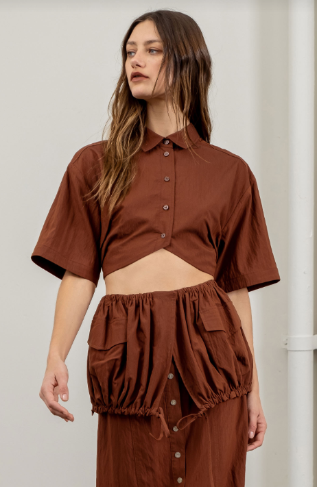 Hadid Button Up Top