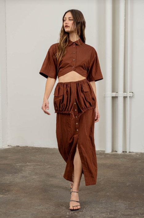 Hadid Button Up Top