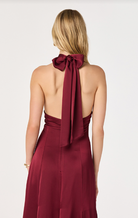 Desire Criss Cross Halter Maxi Dress