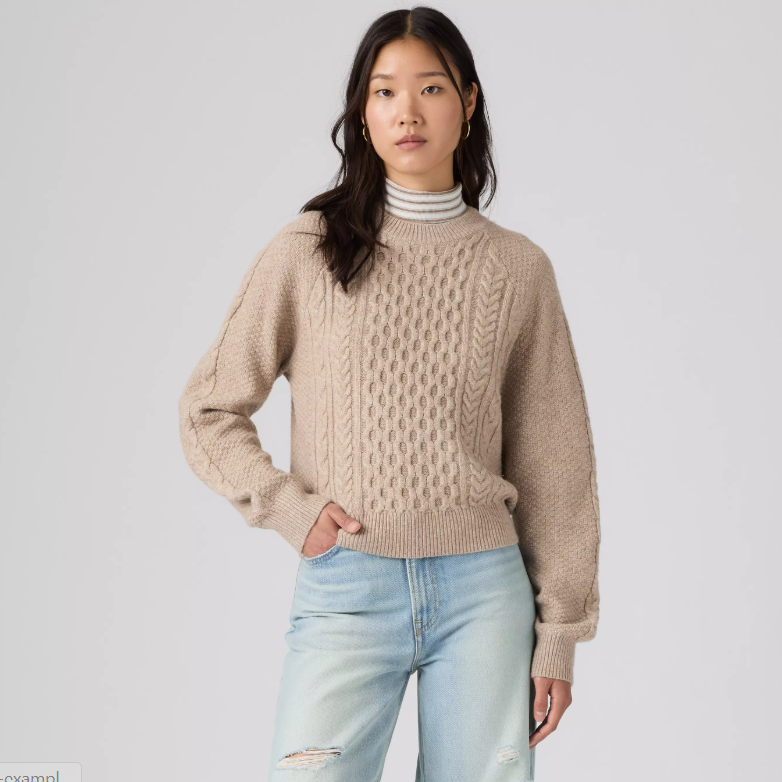 Jolie Cable Crewneck Sweater