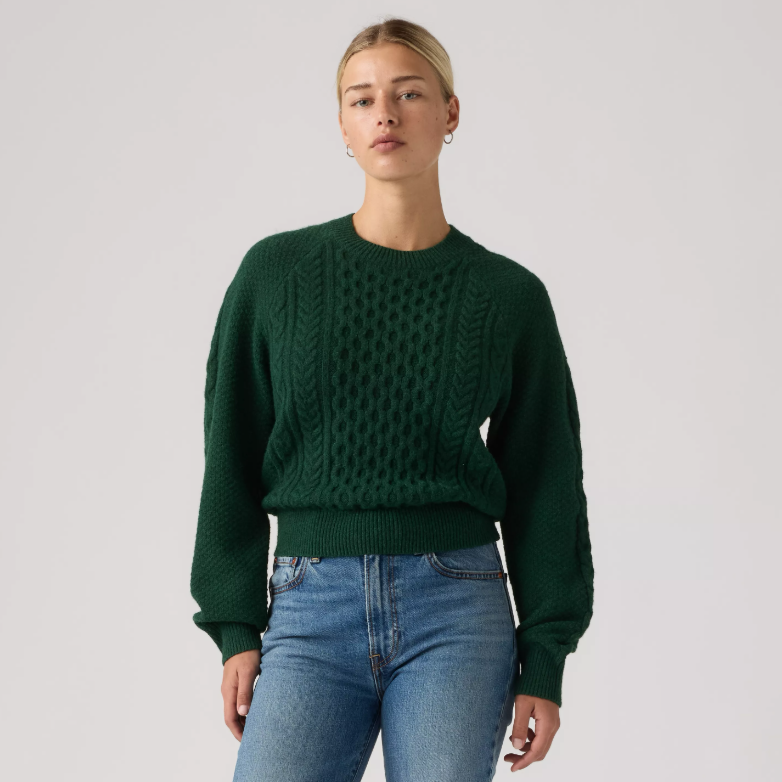 Jolie Cable Crewneck Sweater