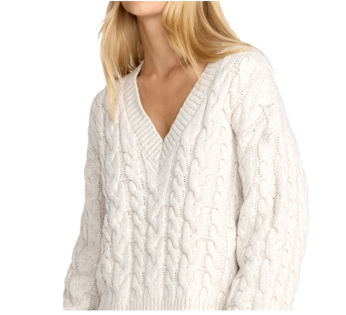 Cable V Neck Sweater