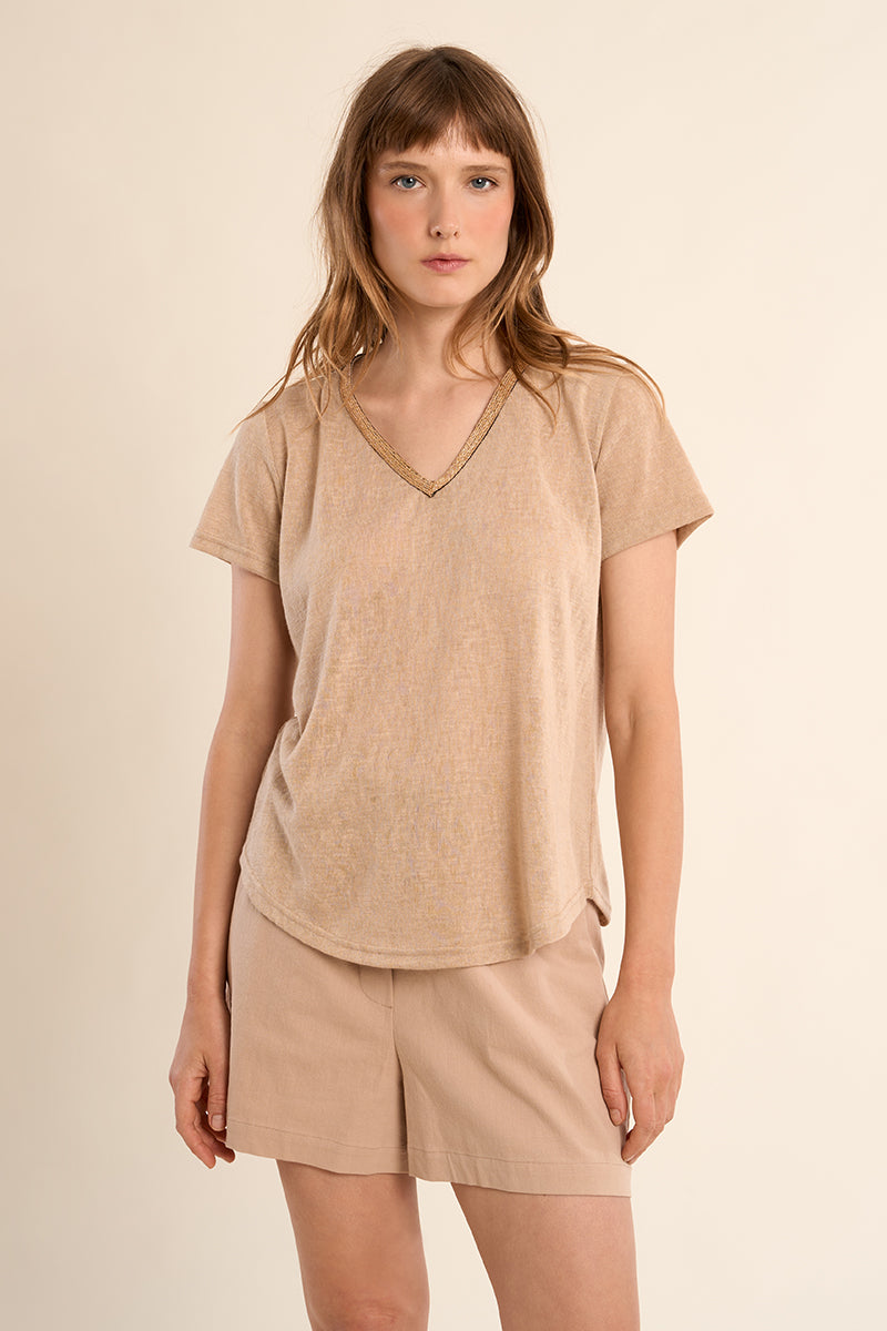 Lowyn Beaded Collar Top