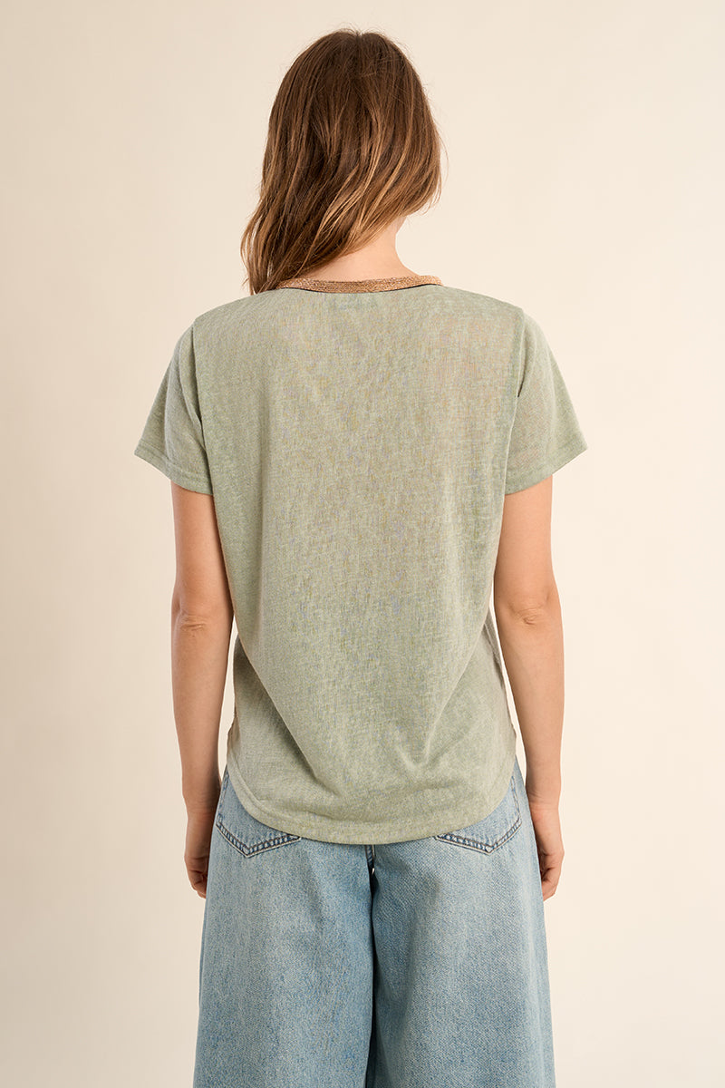 Lowyn Beaded Collar Top