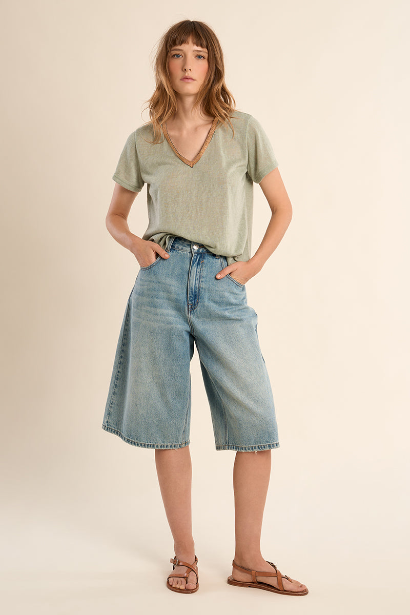 Lowyn Beaded Collar Top