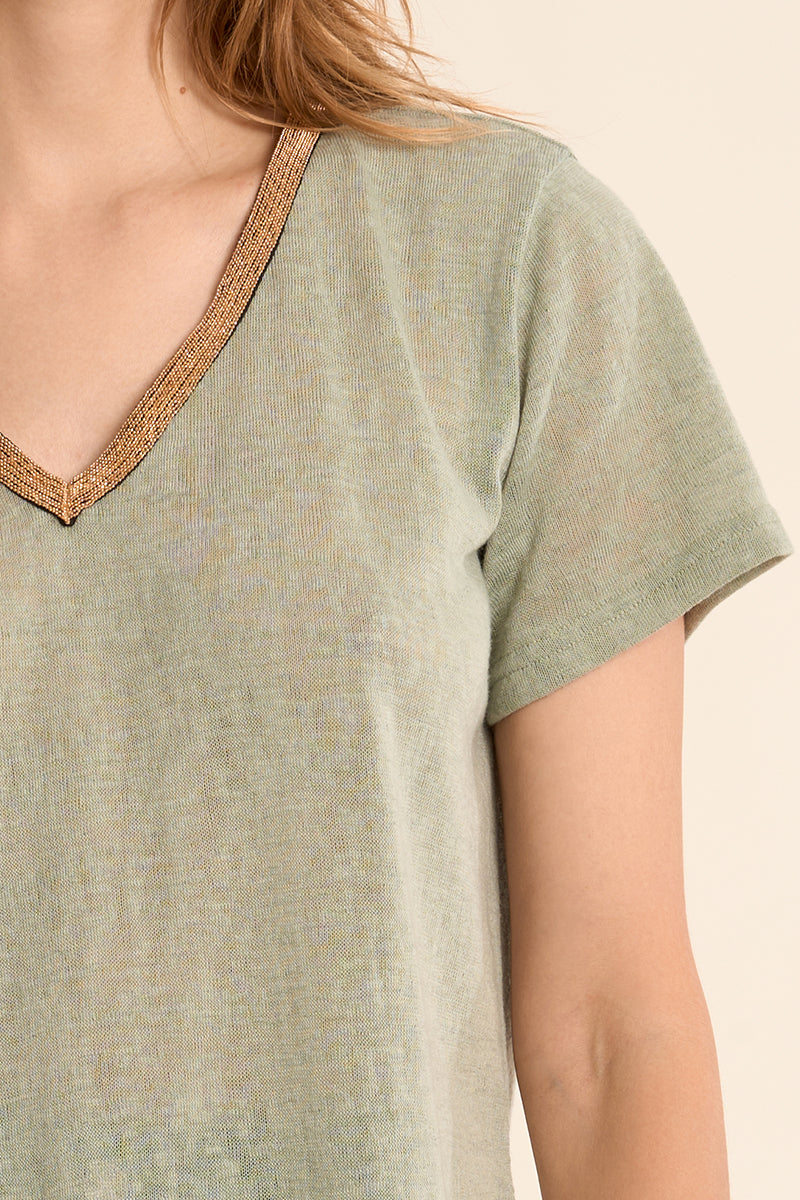 Lowyn Beaded Collar Top