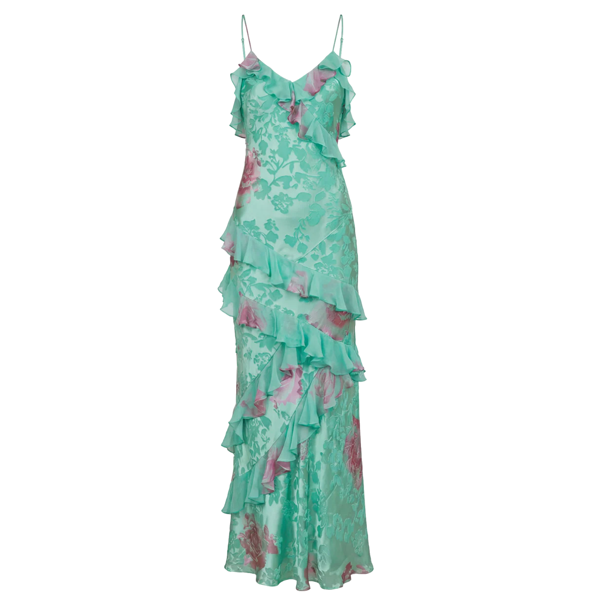 Antibes Ruffle Silk Blend Dress