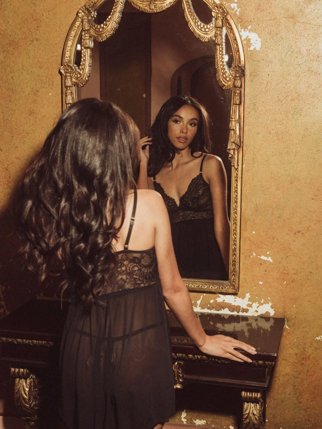Black Lace Babydoll