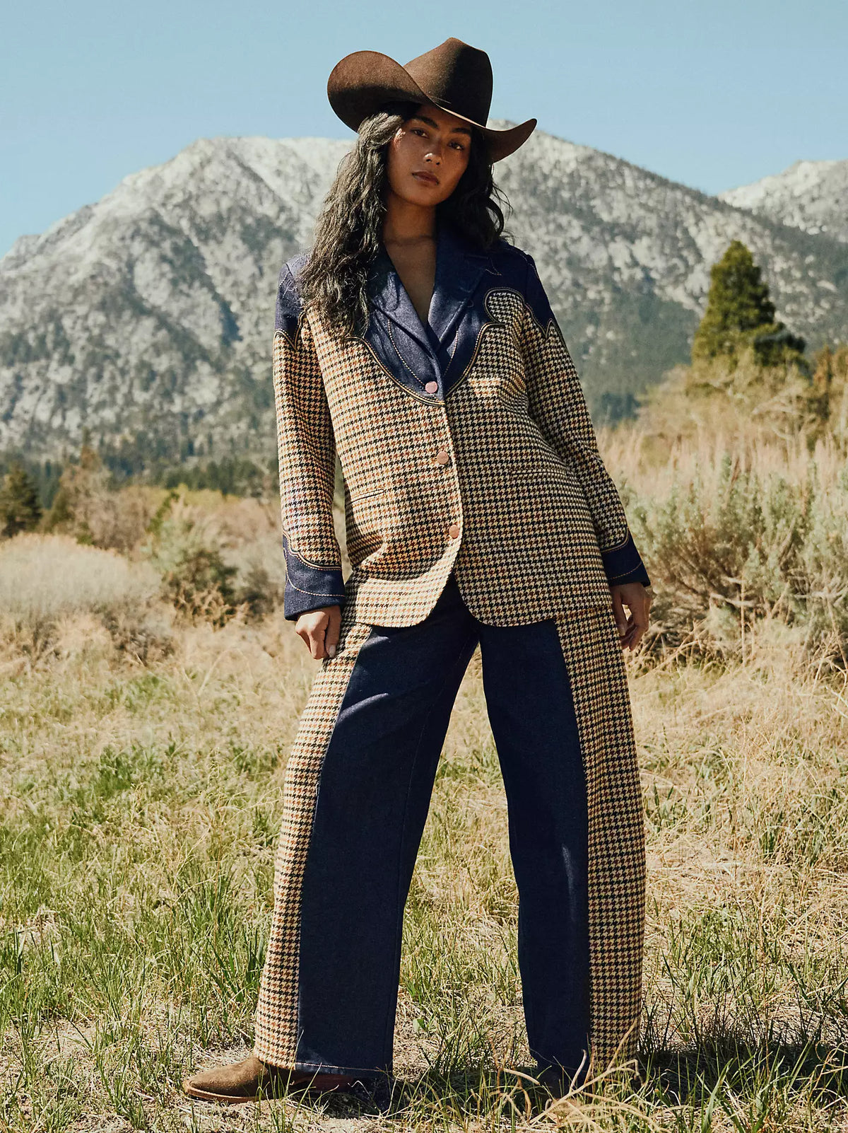 Houndstooth Cowboy Barrel Jean