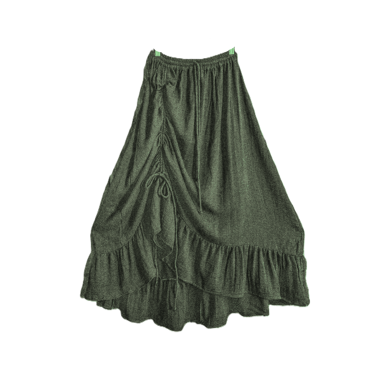 Bamboo Cotton Cinch Ruffle Skirt