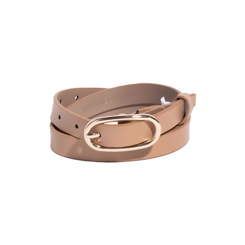 Oval Buckle Genuine Leather Belt