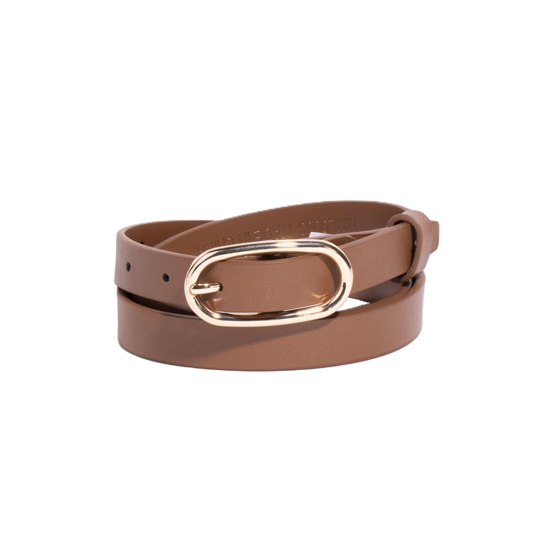 Oval Buckle Genuine Leather Belt