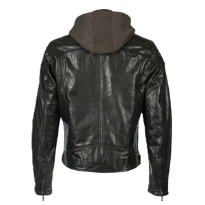 Biko Hooded Leather Jacket