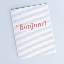 Load image into Gallery viewer, Bonjour Stripes Greeting Card