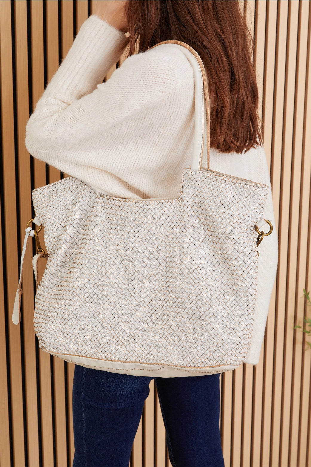 Intrecciato Braided Tote Bag