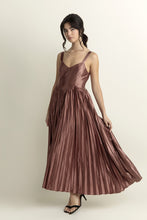 Load image into Gallery viewer, Bronzie Pleated Midi Dress