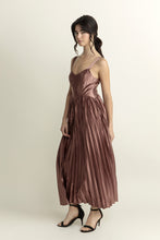 Load image into Gallery viewer, Bronzie Pleated Midi Dress