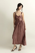 Load image into Gallery viewer, Bronzie Pleated Midi Dress