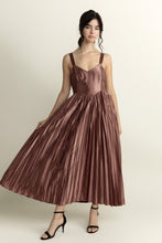 Load image into Gallery viewer, Bronzie Pleated Midi Dress