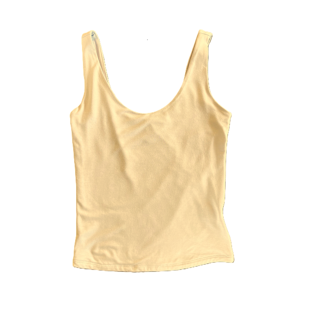 Double Lined Scoop Neck Tank