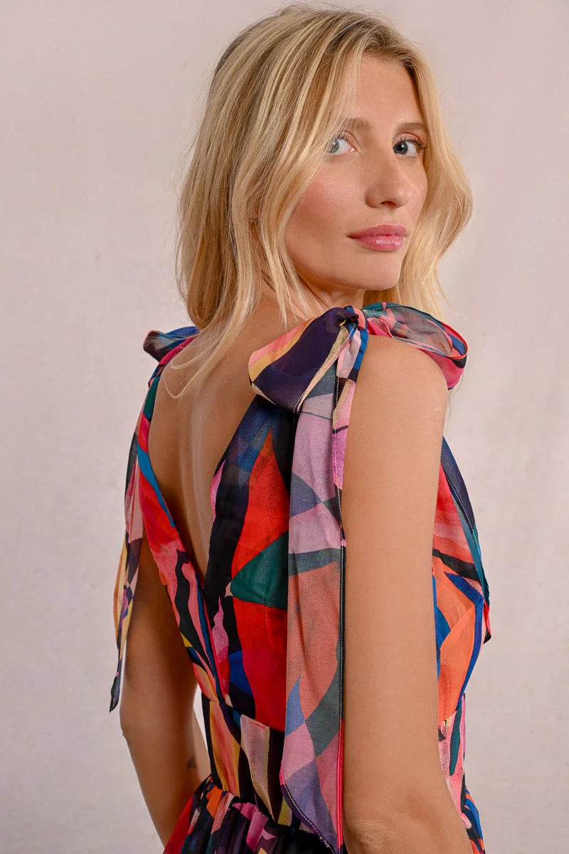 Calliope Geometric Maxi Dress