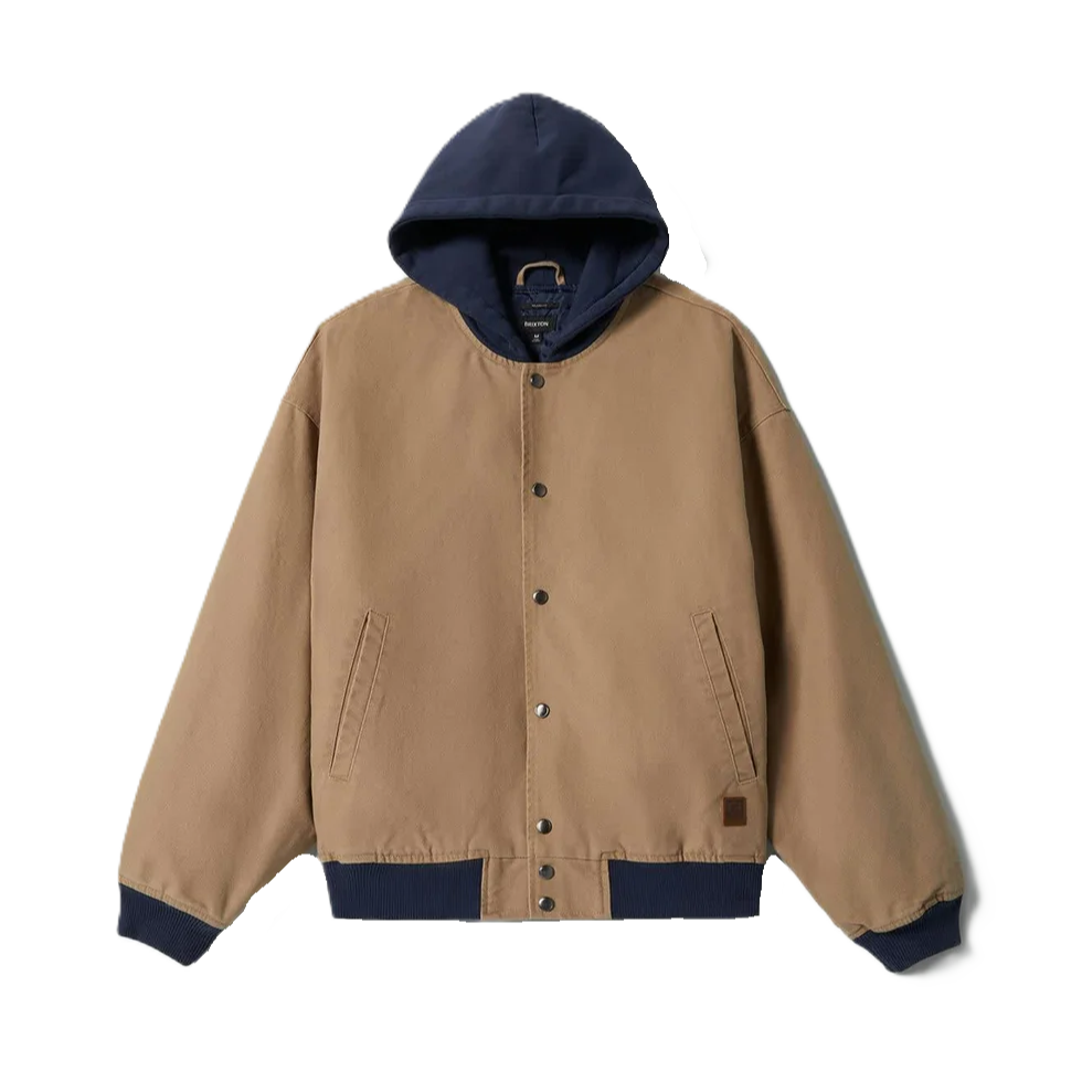Canvas Hooded Bomber Jacket