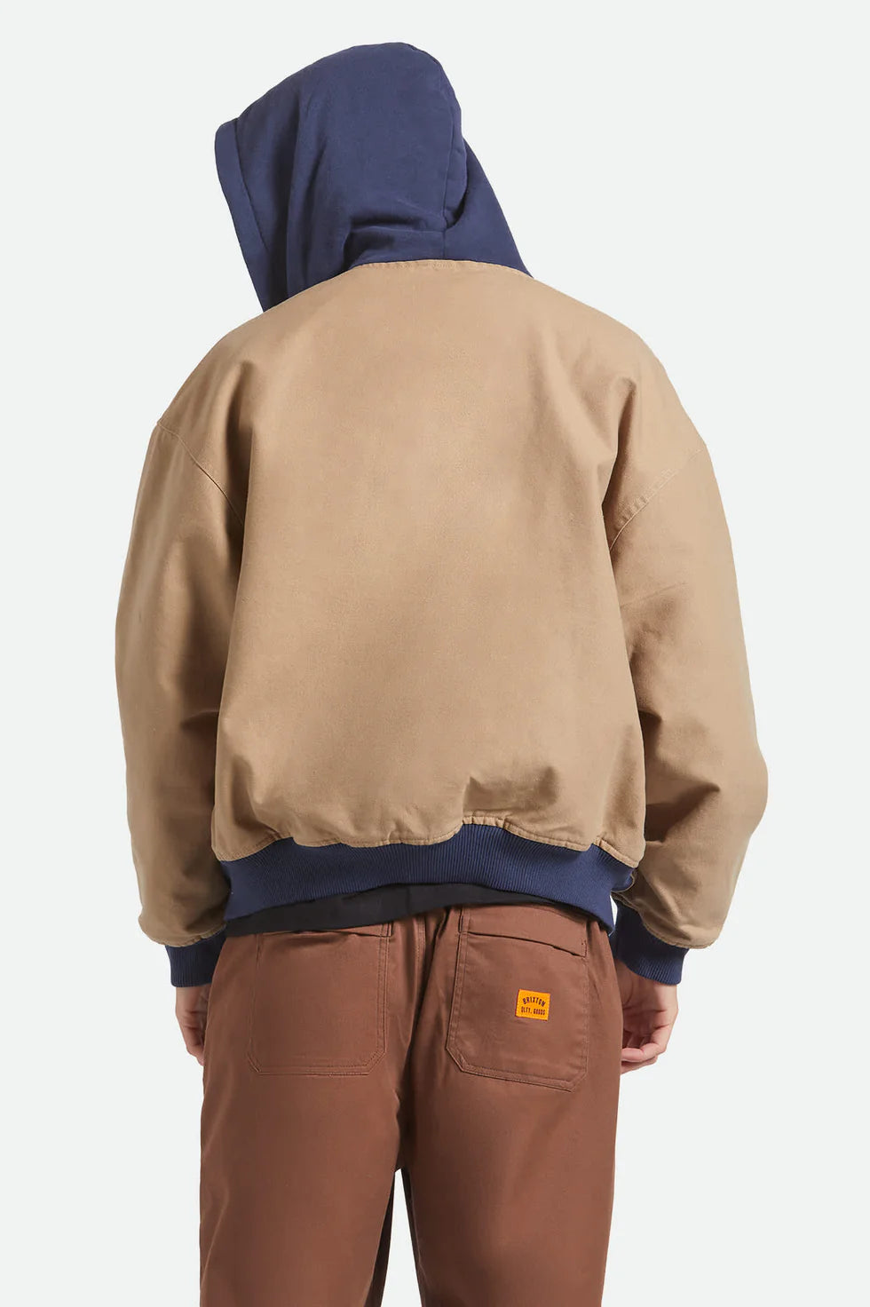 Canvas Hooded Bomber Jacket