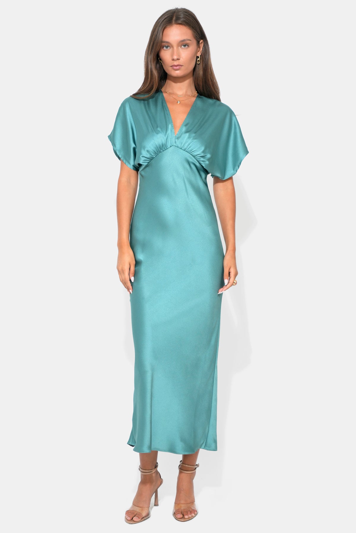 womens flutter sleeve midi dress Nanette Lepore Women's Smocked Flutter Sleeve Midi Dress, Sizes Xs-xxxl, Size: Medium, Blue