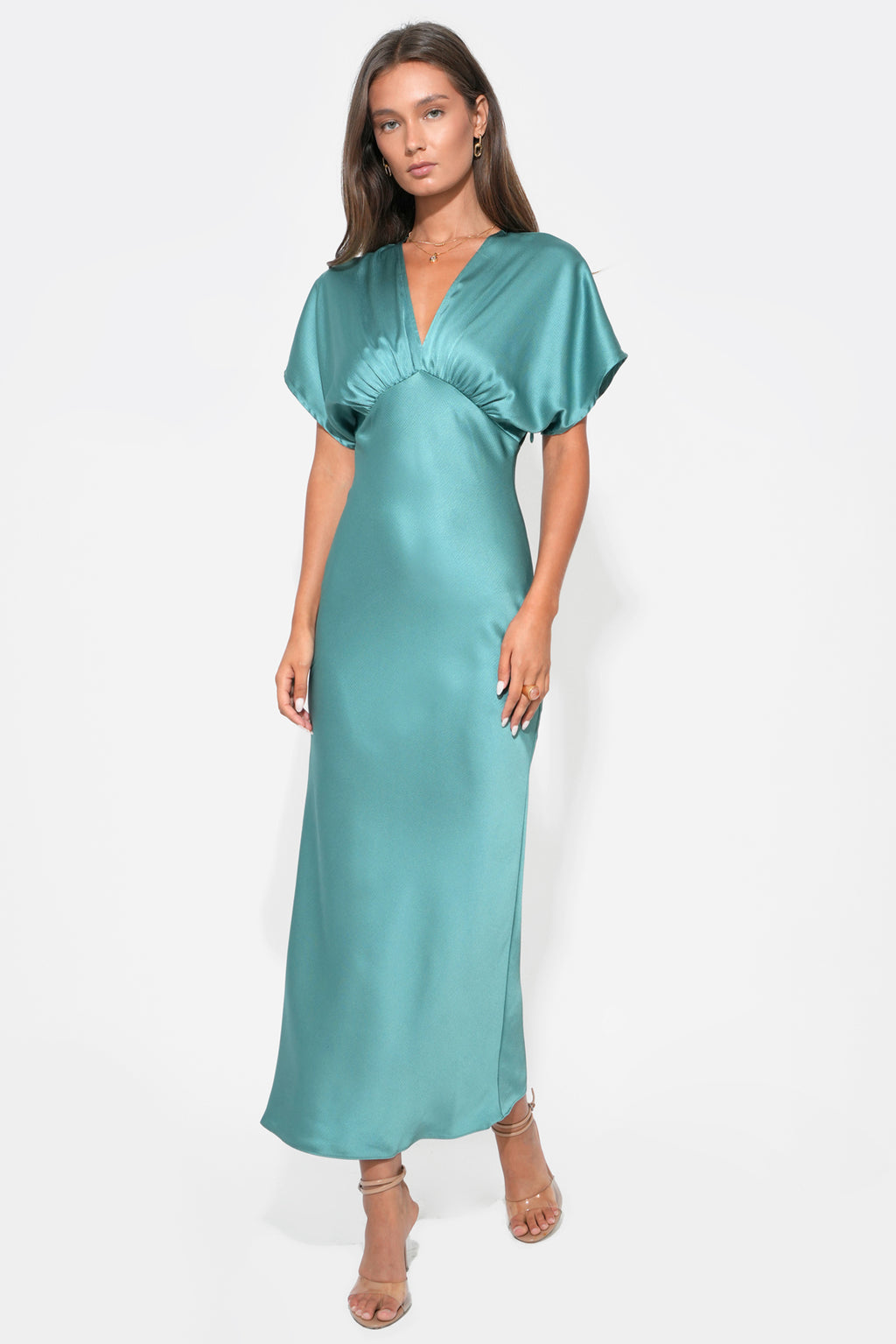 Charlotte Flutter Sleeve Midi Dress