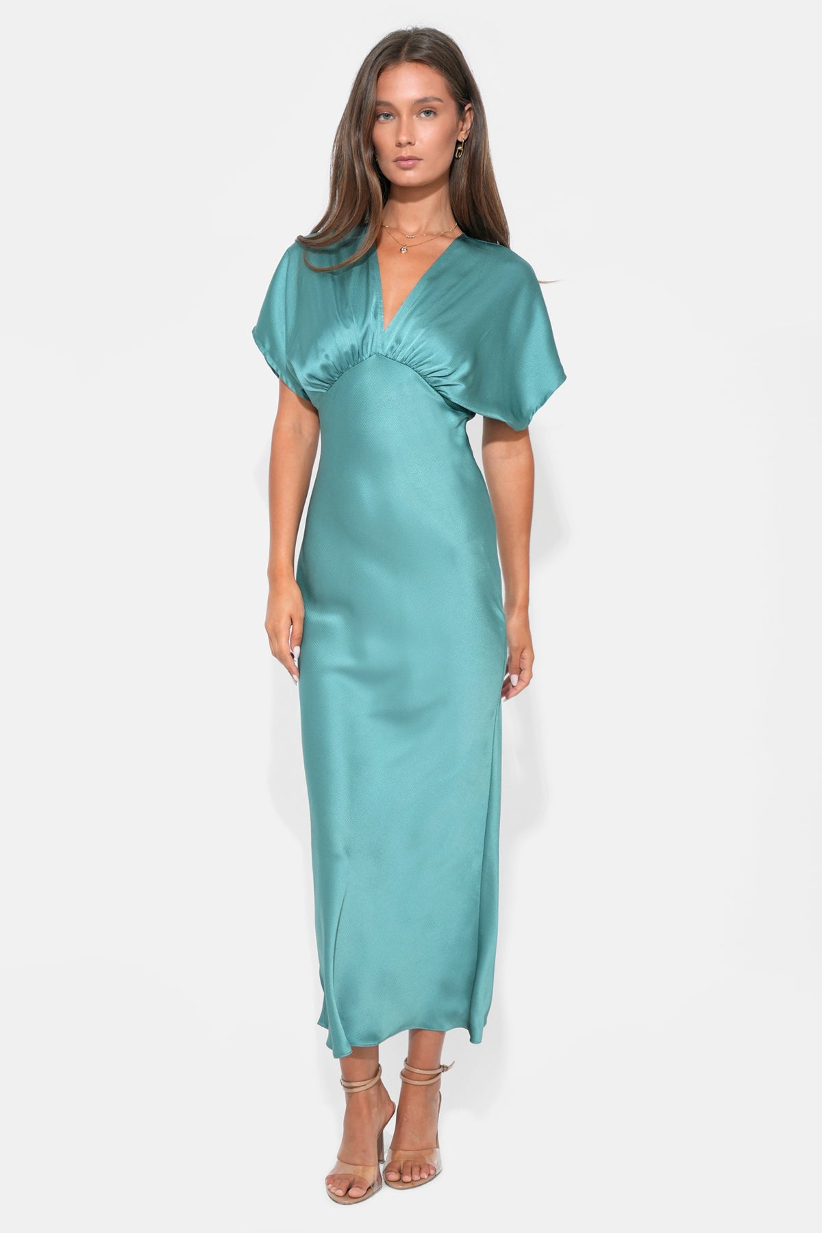 Charlotte Flutter Sleeve Midi Dress The Sparrow Mercantile Charlotte Flutter Sleeve Midi Dress The Sparrow Mercantile