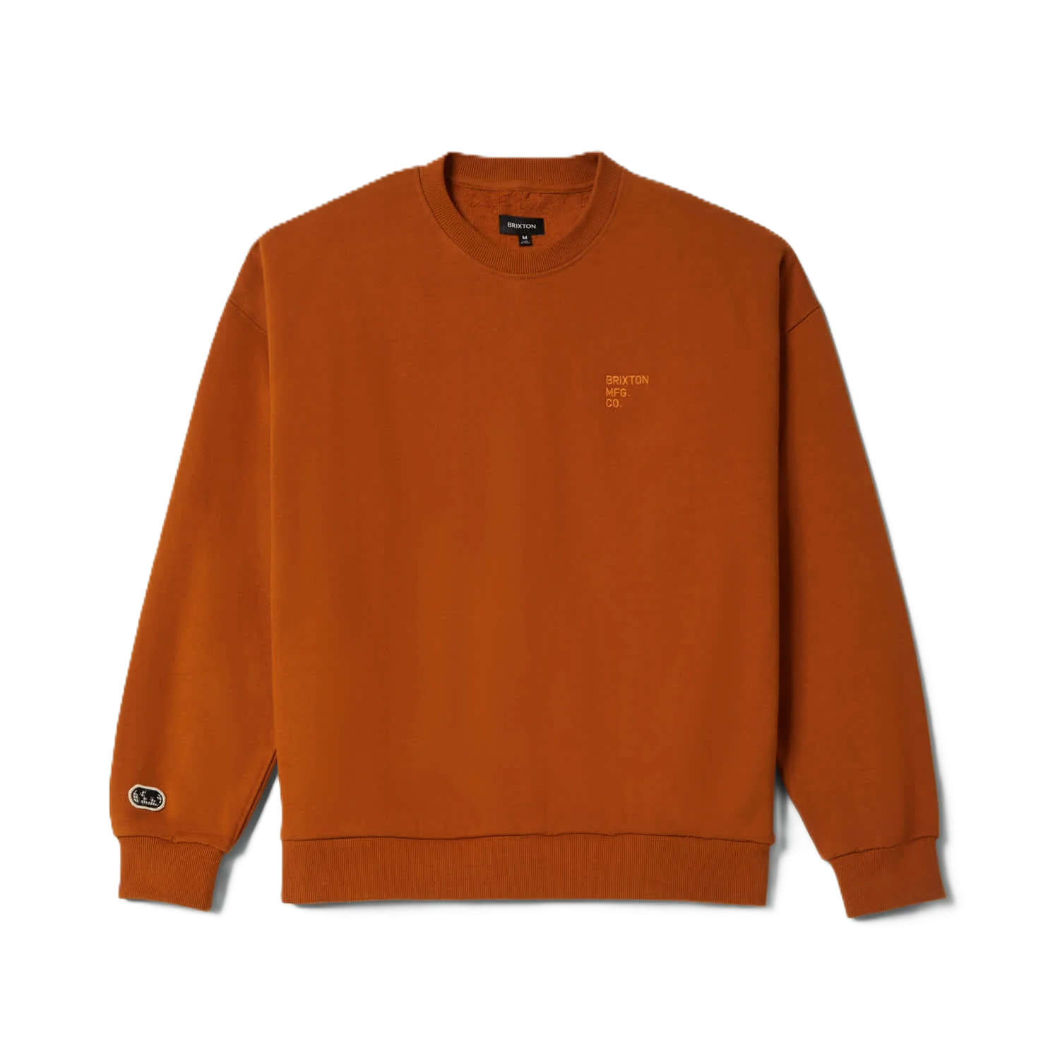 Embroidered Carmel Crew Neck