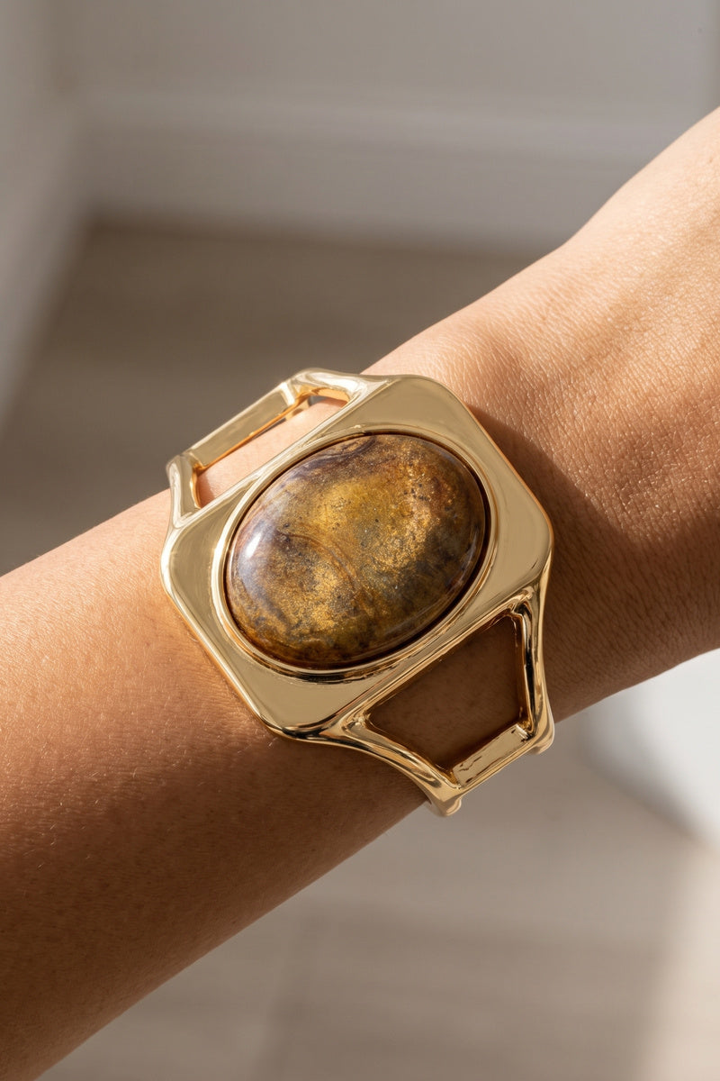 Square Framed Cabochon Bracelet
