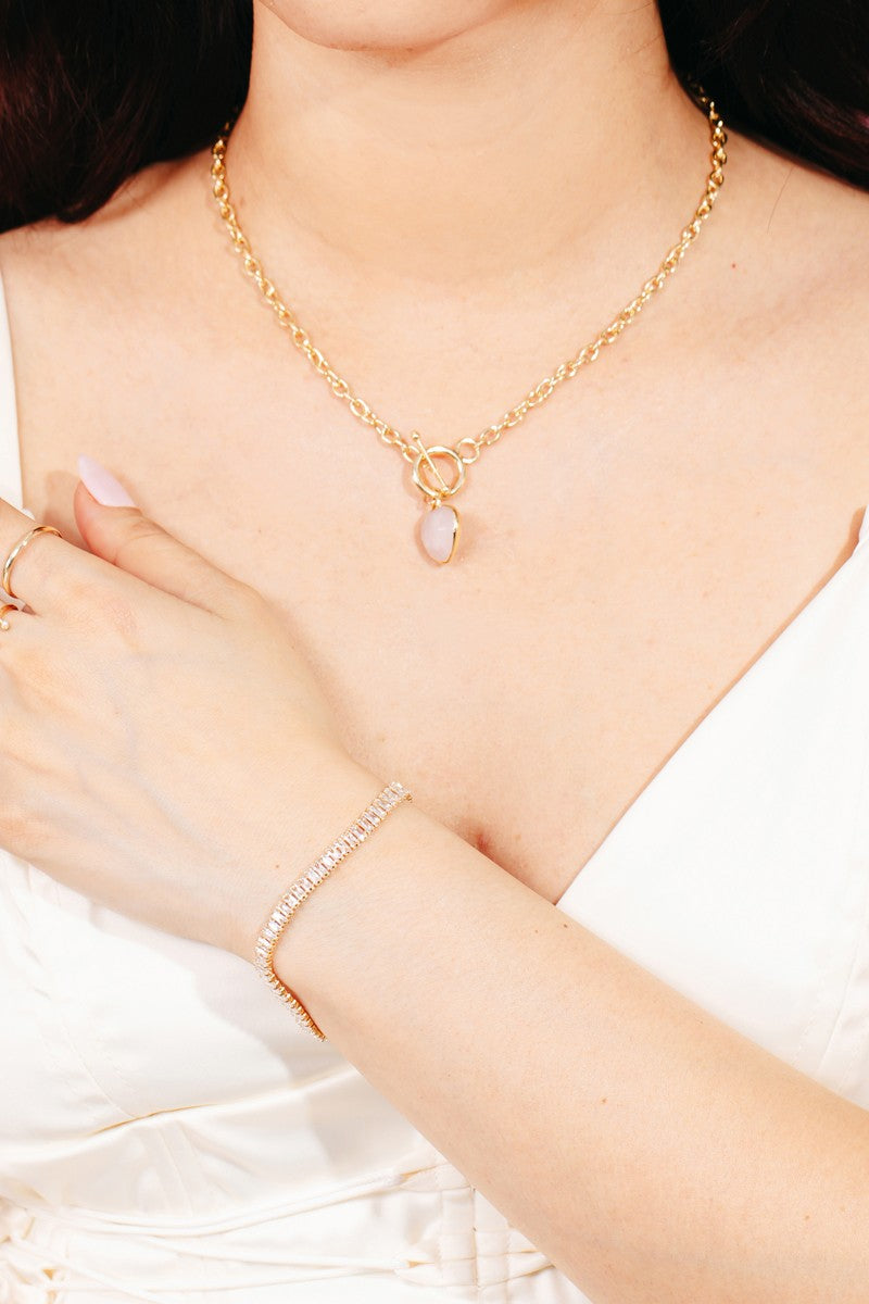 CZ Baguette Tennis Bracelet