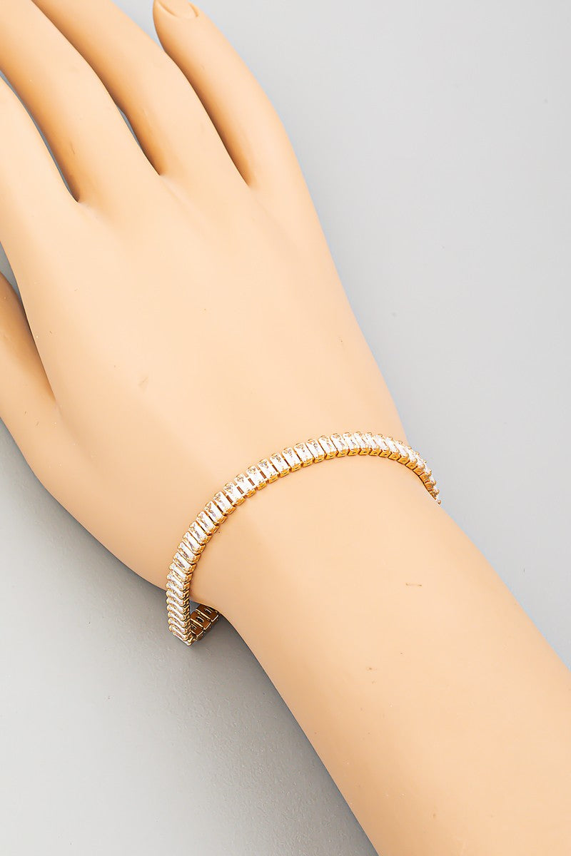 CZ Baguette Tennis Bracelet