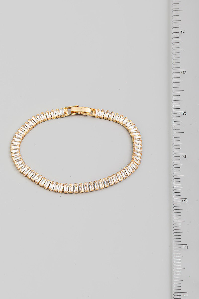 CZ Baguette Tennis Bracelet