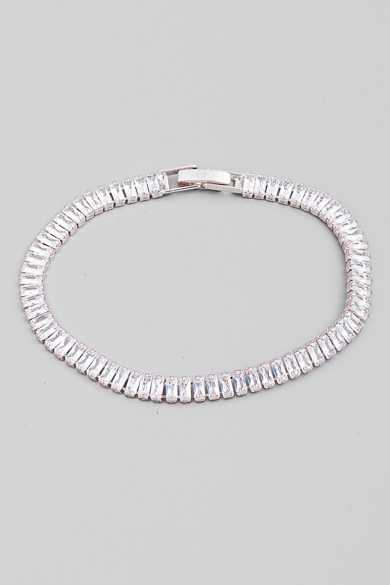 CZ Baguette Tennis Bracelet
