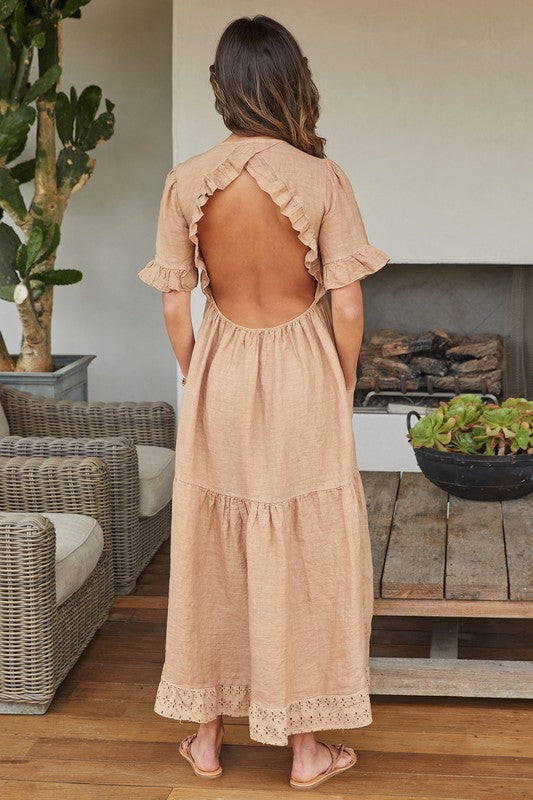 Pure Linen Maxi Dress