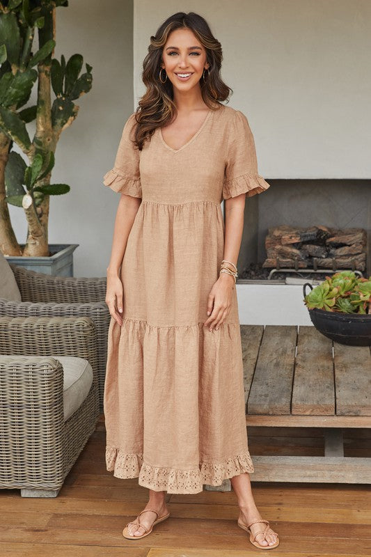 Pure Linen Maxi Dress