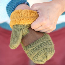 Load image into Gallery viewer, Textured Knit Lined Mittens