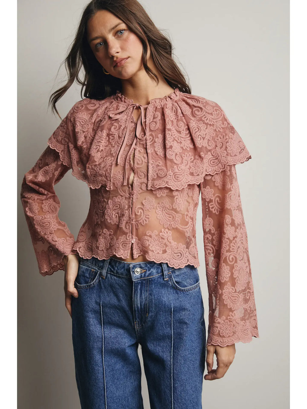 Etta Layered Lace Blouse