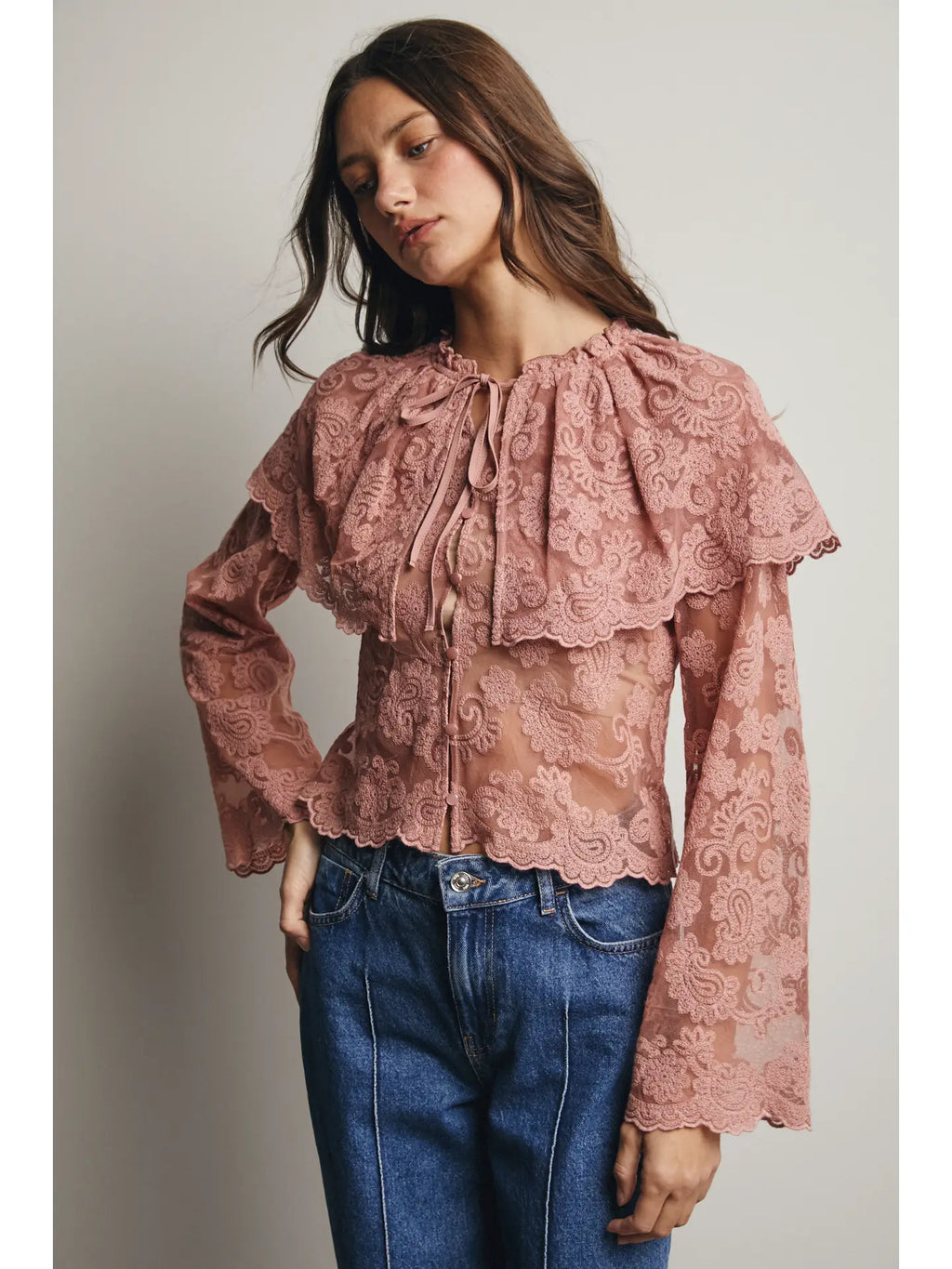 Etta Layered Lace Blouse
