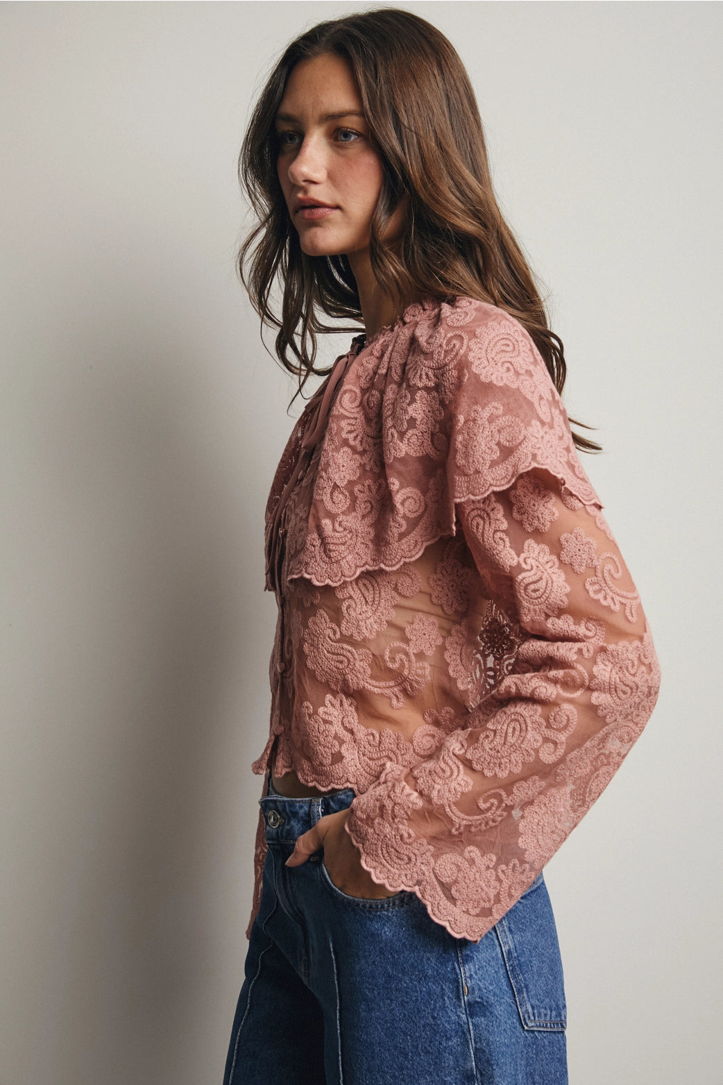 Etta Layered Lace Blouse