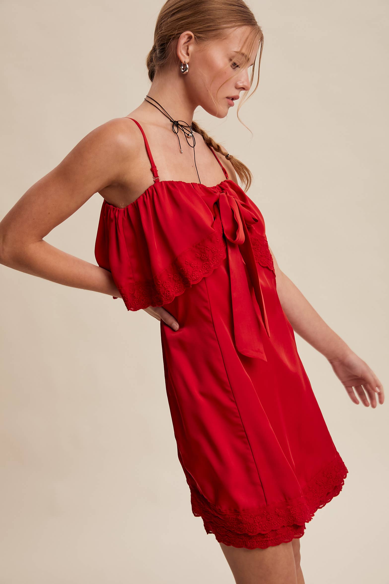 Bow Front Mini Dress