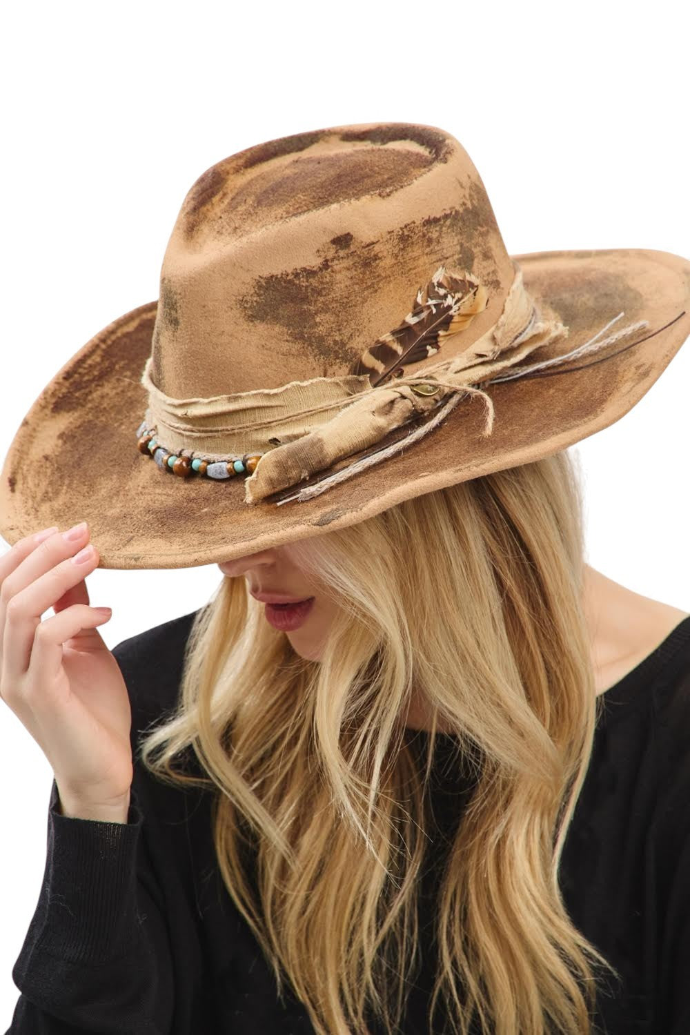 Distressed Vintage Shapeable Fedora