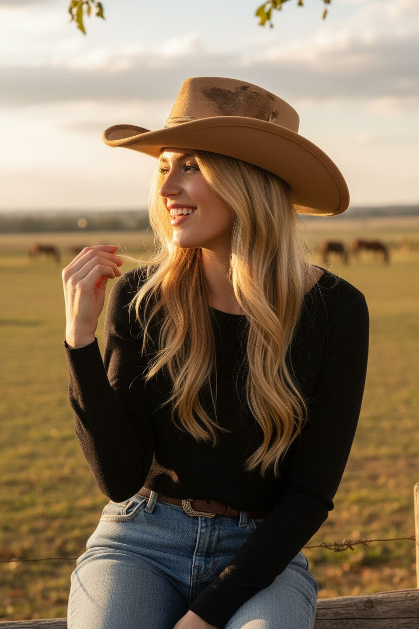 Distressed Vintage Shapeable Fedora