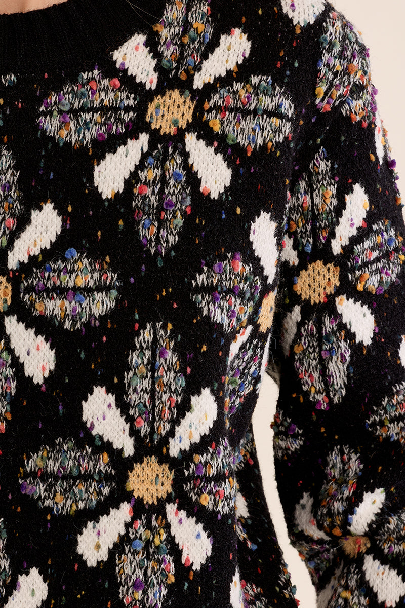 Sutton Flower Pattern Sweater