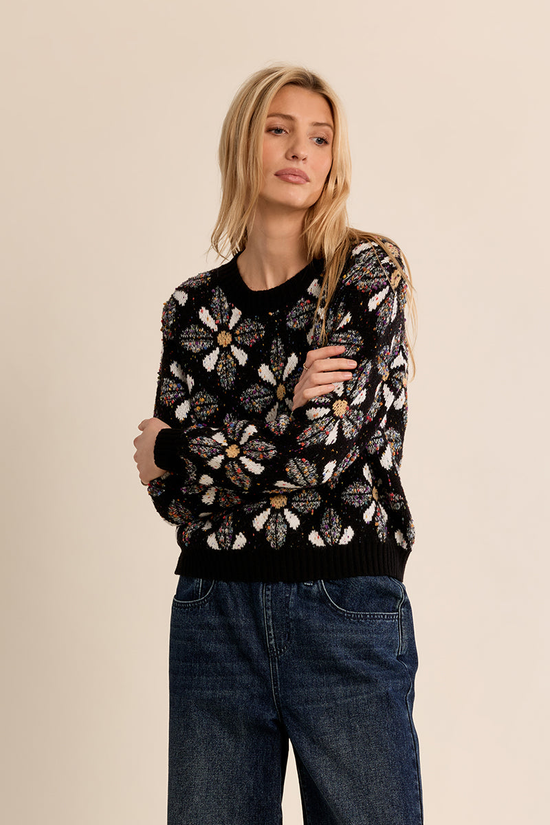 Sutton Flower Pattern Sweater